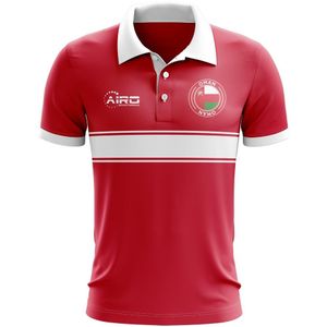 Oman Concept Stripe Polo Shirt (Red)