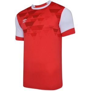 Umbro Heren Vier Jersey (S) (Vermiljoen/Wit)