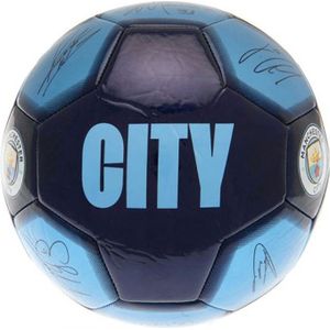 Manchester City FC City Handtekening Voetbal (5) (Hemelsblauw/navy)