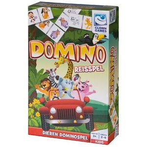 Clown Games Domino Reisspel - Boordevol leuke dierenafbeeldingen - Voor 2-6 spelers vanaf 3 jaar