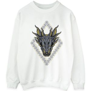 Game Of Thrones: House Of The Dragon Heren Sweatshirt met Drakenpatroon (3XL) (Wit)