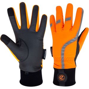 eQUEST Waterproof - Waterproof Equestrian Riding & Yard Gloves - HiViz Reflective Orange