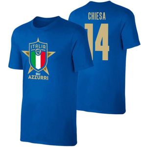 Italy Euro 2020 T-Shirt (Chiesa 14) Blue