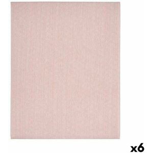 Tafelkleed Dun canvas Anti-vlek Ster 140 x 180 cm Roze (6 Stuks)