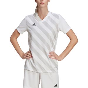 adidas - Entrada 22 GFX Jersey Women - Wit Voetbalshirt - M