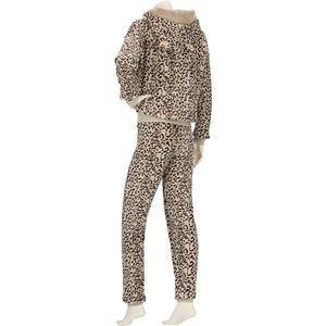 Apollo - Huispak dames - Leopard print - Maat S/M - Joggingpak dames - Huispakken dames volwassenen - Huispak