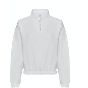 Awdis Dames/dames Just Hoods Crop Sweatshirt (XL) (Arctisch Wit)