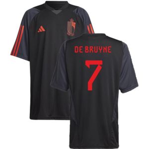 2022-2023 Belgium Training Jersey (Black) - Kids (DE BRUYNE 7)