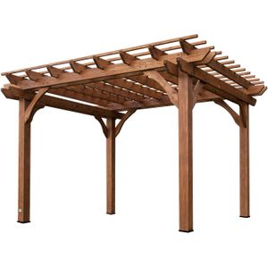 Backyard Discovery Pergola van hout 305 x 366 cm | Houten terrasoverkapping vrijstaand voor de tuin | Tuinpaviljoen