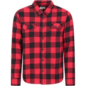 Mountain Warehouse Heren Overhemd met lange mouwen in molton (XXS) (Koolstof)