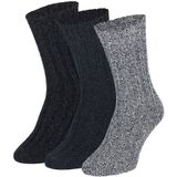 Apollo - Noorse wollen werksokken - Multi color - Maat 43/46 - Werksokken heren - Warme wollen sokken - Werksokken heren 43 46 - Naadloze sokken