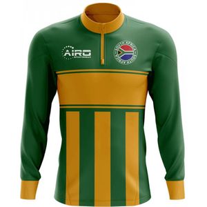 South Africa Concept Football Half Zip Midlayer Top (Green-Orange)