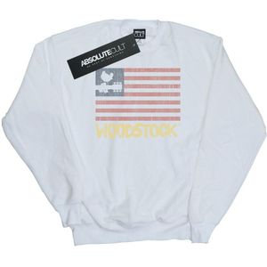 Woodstock Sweatshirt met verwrongen vlag voor meisjes (152-158) (Wit)