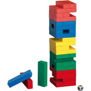 Vallende Toren Kleur (Jenga) - Leuk en spannend familie spel voor 2-6 spelers vanaf 6 jaar