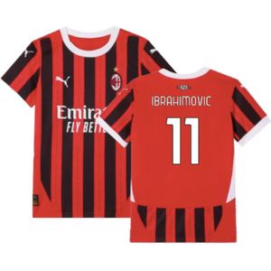 2024-2025 AC Milan Home Shirt (Kids) (Ibrahimovic 11)