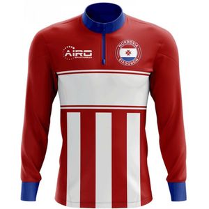 Mordovia Concept Football Half Zip Midlayer Top (Red-White)