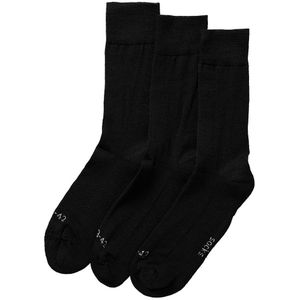 Apollo - Wollen sokken heren - Zwart - Maat 43/46 - Wollen sokken badstof - Merino wol - Naadloos