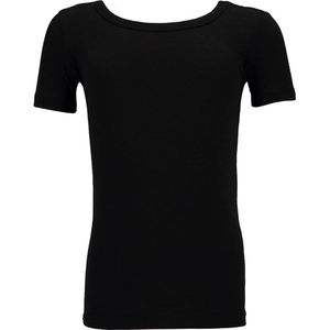 Apollo - Bamboe Jongens T-Shirt - Zwart - Ronde Hals - Maat 110/116 - Kinderkleding - Jongens T-shirt - Bamboe T-shirt wit - T-shirt kinderen