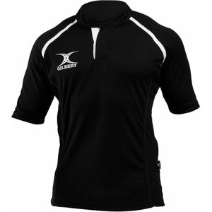 Gilbert Rugby Kinderen/Kinderen Xact Match Rugby Shirt met korte mouwen (5-6 Jahre (116)) (Zwart)