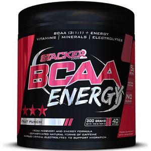 Stacker 2 BCAA Energy - 300 gram - 40 serving - Fruit Punch
