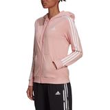 adidas - Essentials Single Jersey 3S Zip Hoodie - Damesvest - S