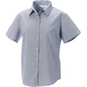 Russell Collection Womens/Ladies Oxford Short-Sleeved Shirt