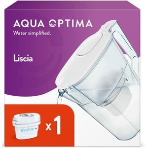 Kruik met Filter Aqua Optima Liscia Evolve Wit Plastic 2,5 L