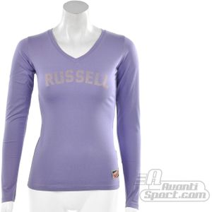 Russell Athletic  - Deep V-Neck Long Sleeve - Tops - XS