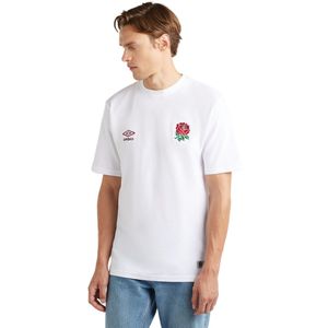 Umbro Heren Dynasty Engeland Rugby Piqué T-Shirt (S) (Wit)