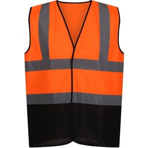 Regatta Heren Pro Tweekleurig Hi-Vis Vest (3XL) (Fluro Oranje/Zwart)