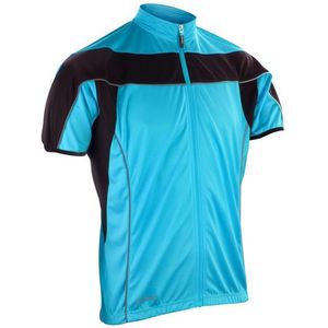 Spiro Heren Bikewear Fietstrui (S) (Aqua/Zwart)