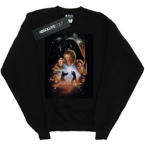 Star Wars Heren Episode III Film Poster Sweatshirt (3XL) (Zwart)