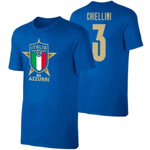 Italy Euro 2020 T-Shirt (Chiellini 3) Blue