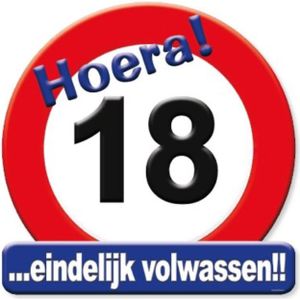 Huldeschild Verkeersbord-18 Jaar