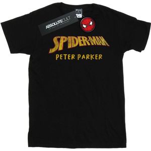 Marvel Jongens Spider-Man AKA Peter Parker T-Shirt (152-158) (Zwart)