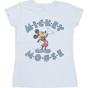 Disney Dames/Dames Mickey Mouse Dash Katoenen T-Shirt (M) (Wit)
