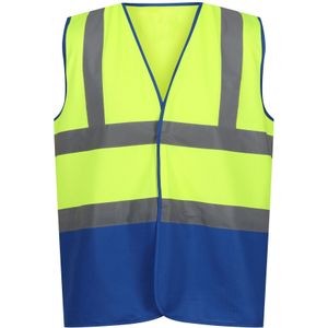 Regatta Heren Pro Tweekleurig Hi-Vis Vest (XXL) (Fluorescerend geel/blauw)