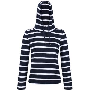 Regatta Dames/Dames Maelys Gestreepte Hoodie (34 DE) (Marine / Wit)