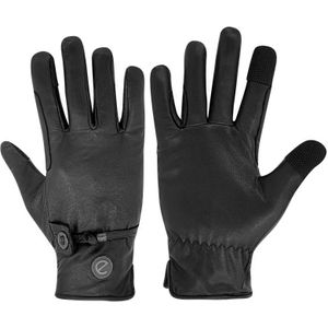 eQUEST GripPro Western Equestrian Riding Gloves - Leather - Unlined - Black