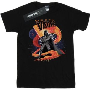 Star Wars Dames/Dames Darth Vader Swirling Fury Katoenen Vriendje T-shirt (M) (Zwart)