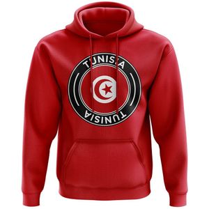 Tunisia Football Badge Hoodie (Red)