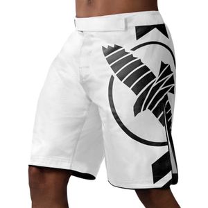 Hayabusa Icon Fight Shorts - White  /  Black - S