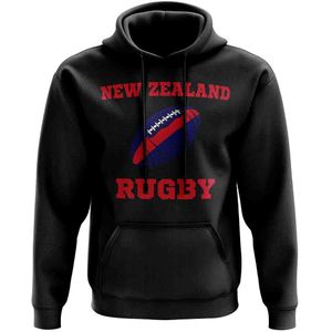 New Zealand Rugby Ball Hoody (Black)