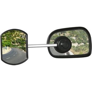caravanspiegel met zuignap vlak 11 cm zwart