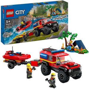 LEGO City 4x4 brandweerauto met reddingsboot - 60412