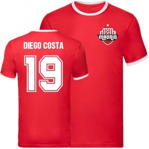 Diego Costa Atletico Madrid Ringer Tee (Red)