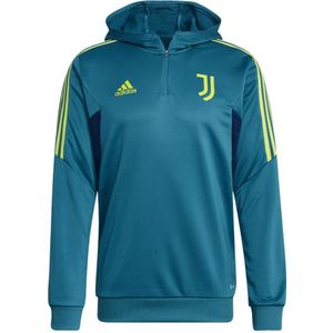 2022-2023 Juventus Hooded Track Top (Active Teal)
