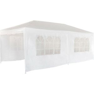 Tuinhuisje Aktive 300 x 260 x 600 cm Metaal Polyester Wit