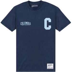 Columbia University Unisex C Heather T-Shirt voor volwassenen (XXL) (Marineblauw)
