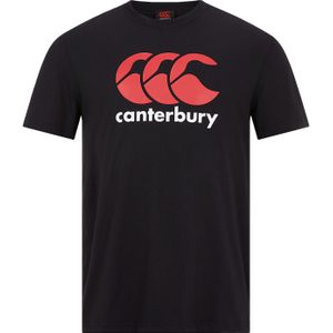 Canterbury Herenlogo T-Shirt (S) (Zwart/Wit/Rood)